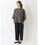 PU混 9分丈ワイドテーパードパンツ