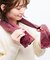 【あったか】通すだけ華やか ふんわりニットマフラー