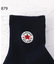 CONVERSE パッチ刺繍リブショート クルーソックス 3P