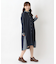デニム&ヒッコリーサイドポケット付きワンピース