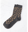 ◆ラテミルク Pレオパード柄 クルーソックス