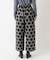 ドットジャカード 9分丈セミワイドパンツ