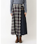 チェックデニム プリーツスカート