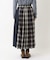 チェックデニム プリーツスカート