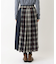 チェックデニム プリーツスカート