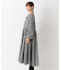 ネルウエスト切替 長袖ギャザーワンピース