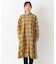 綿麻フランネル チェック柄シャツワンピース