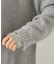 袖口切替ニットプルオーバー