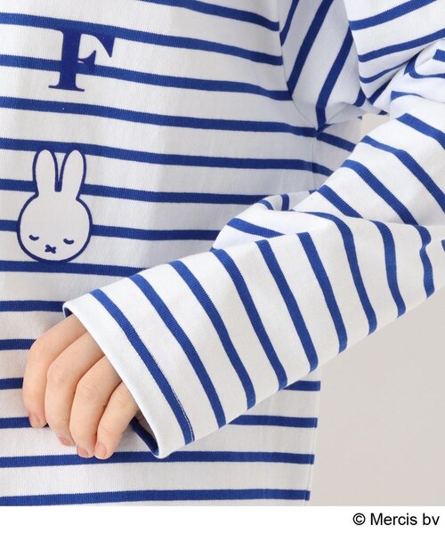 【新品】バスクボーダーシャツ白✖️ネイビー ワンズテラス限定】Dick Bruna miffy バスクボーダー長袖プルオーバー