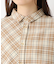 コットンツイル チェック柄チュニックシャツ