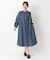 デニムシャツロングワンピース