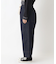 ツイル&デニム9分丈ワイドストレートパンツ