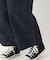 ツイル&デニム9分丈ワイドストレートパンツ