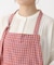 カラードギンガム ロングエプロン