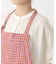 カラードギンガム ロングエプロン