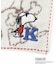 ◆SNOOPY タオルハンカチイニシャル K