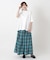 タック入り ギャザーチェックスカート