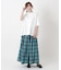タック入り ギャザーチェックスカート