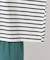 コットンボーダー リブ袖プルオーバー