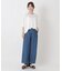 サイド切替 10分丈バルーンデニムパンツ