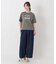 サイド切替 10分丈バルーンデニムパンツ
