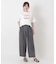 サイド切替 10分丈バルーンデニムパンツ