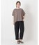 綿ワッシャー 裾プリーツパンツ