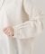 麻混裾ギャザー ワイドシャツ