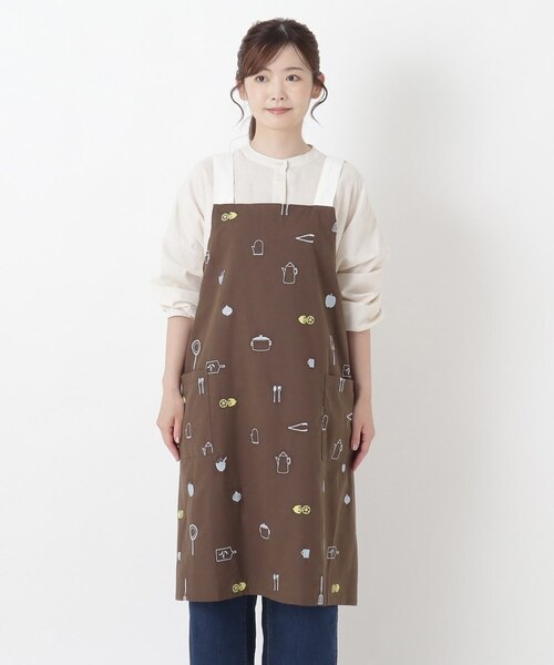 キッチン刺繍 エプロン H型｜ワンズテラスの通販｜&mall（アンドモール