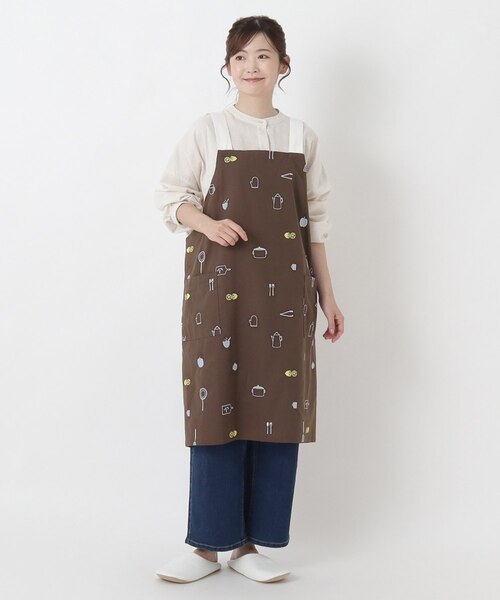 キッチン刺繍 エプロン H型｜ワンズテラスの通販｜&mall（アンドモール