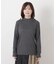 シットリ リブハイネック長袖プルオーバー
