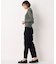 【洗える】フリルハイネックコットン混プルオーバー