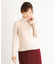 リブタートルフリルニット