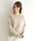 【モヘヤ混／透かし編み／4colors】プルオーバーニット