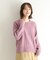 【モヘヤ混／透かし編み／4colors】プルオーバーニット