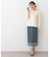 裾刺繍ストレートスカート