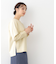 【スリット入り】コットンカシミヤ クルーネックニット
