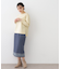 【スリット入り】コットンカシミヤ クルーネックニット