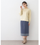 【スリット入り】コットンカシミヤ クルーネックニット