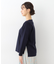 【スリット入り】コットンカシミヤ クルーネックニット