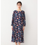 【洗える／同柄アイテムあり】ローザリンド柄 シフォンワンピース