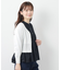 【コットンシルク混／7分袖】透かし編みVネックカーディガン