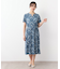 【WEB限定／M～LL3サイズ／ジャージ素材】パルテール柄 ワンピース