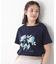 【コットン100％／洗える】ハイドランジア柄Tシャツ