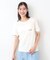 【コットン100％／刺繍入り／3colors】エラビー スプリッグ柄 Tシャツ