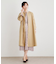 【袖裏柄あり】ノーカラーロングコート