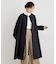 【袖裏柄あり】ノーカラーロングコート