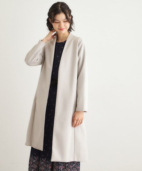 洗える／ウールレット】着流しロングコート｜ローラアシュレイの通販