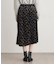 【洗える／ウエストゴム／同柄アイテムあり】エラビー スプリッグ柄 ベロアスカート