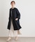 【洗える／サスティナブル素材】ギャザースリーブ グログランコート